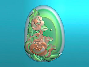 【荷花玉牌】浮雕系列 电脑玉石雕刻机图纸下载